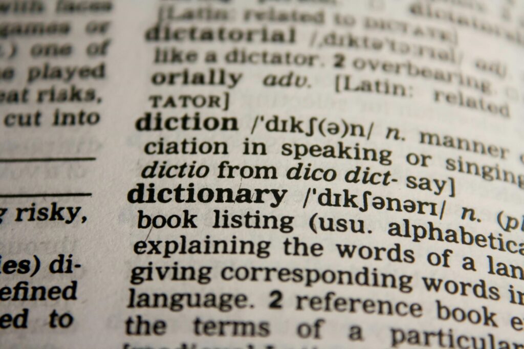 Dictionary image