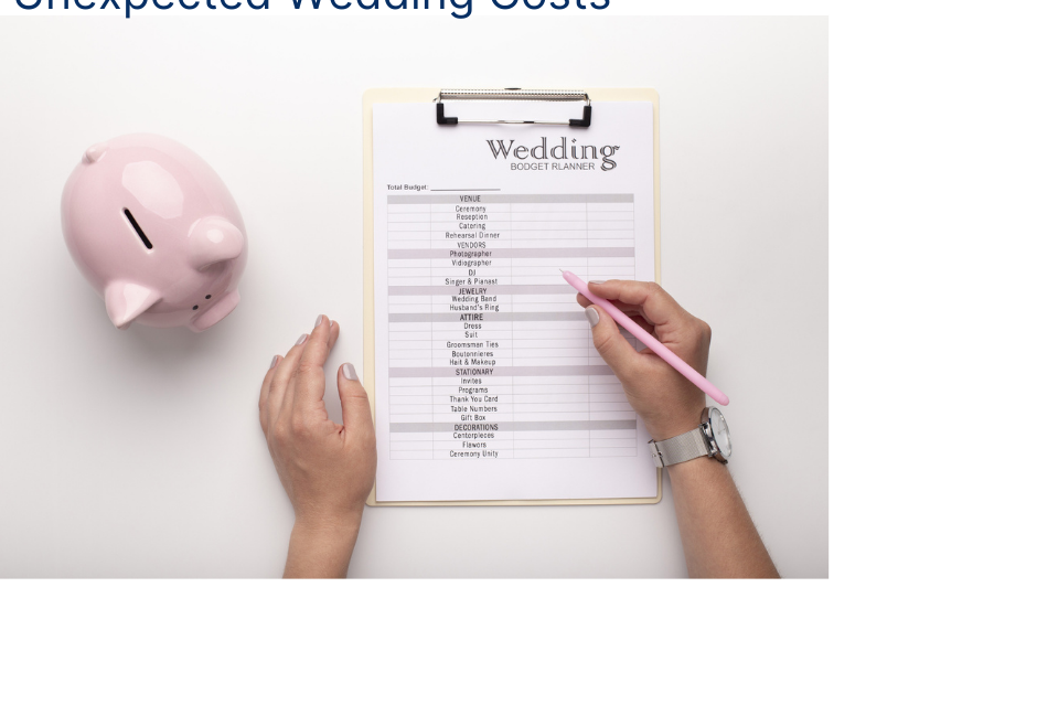 Unexpected Wedding Costs